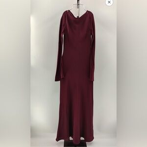 New with tags Quince washable stretch silk dress in wine tasting red XS